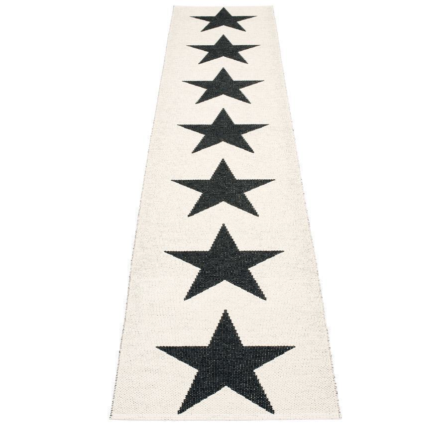 Pappelina Viggo One -  Black · Vanilla - 70 x 350 cm