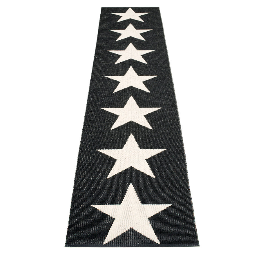 Pappelina Viggo One -  Black · Vanilla - 70 x 350 cm