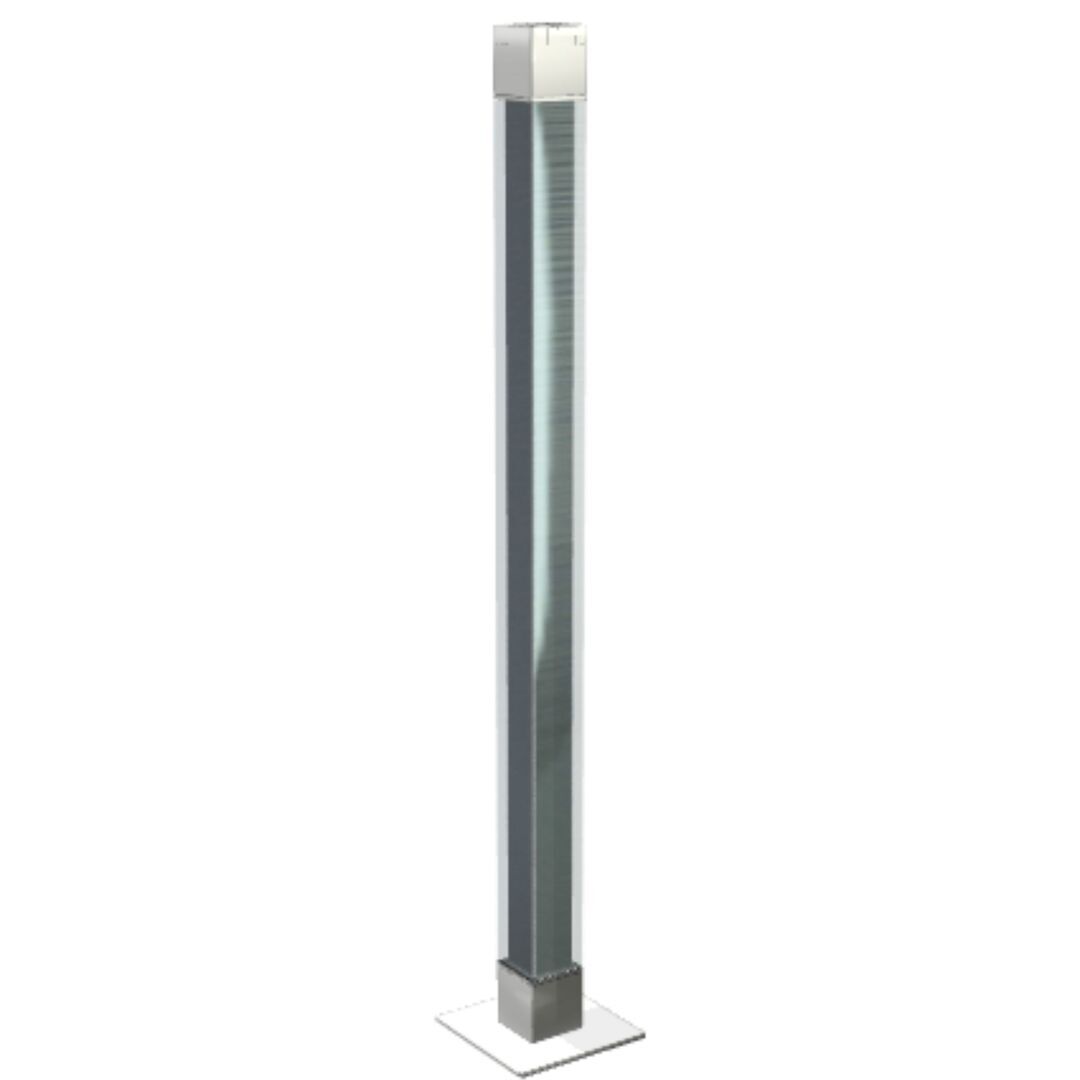 Artemide Artemide Mimesi Stehleuchte Hellrosa RAL 3015, Weiss / Weiss, Chouchin 1 LED h. 10 m, poliert