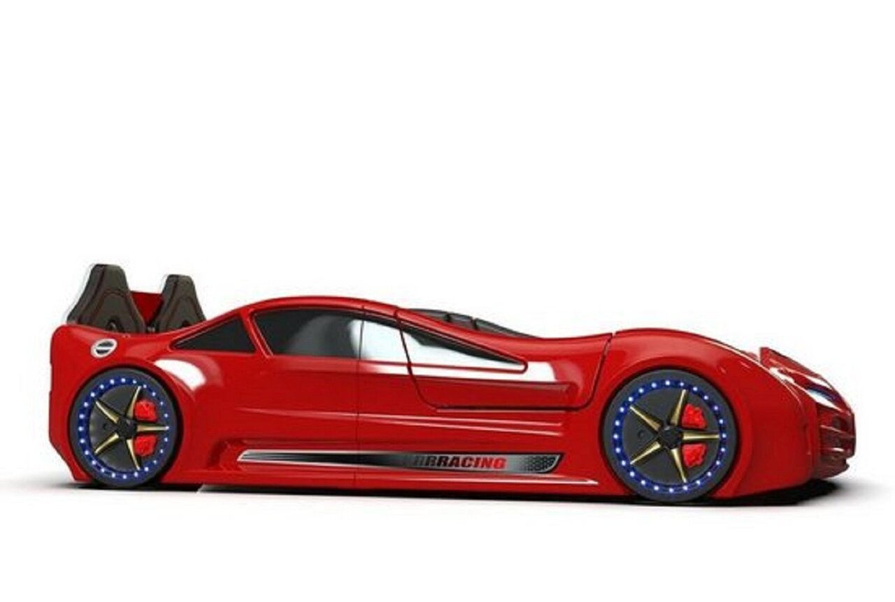 Autobett Racing XR 9 mit Flügeltüren - Kinderbett - Rot