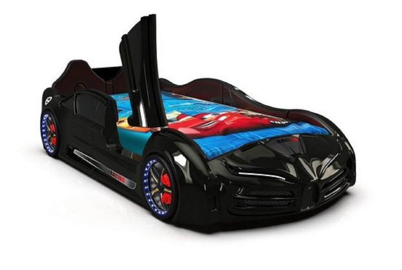 Autobett Racing XR 9 mit Flügeltüren - Kinderbett - Schwarz