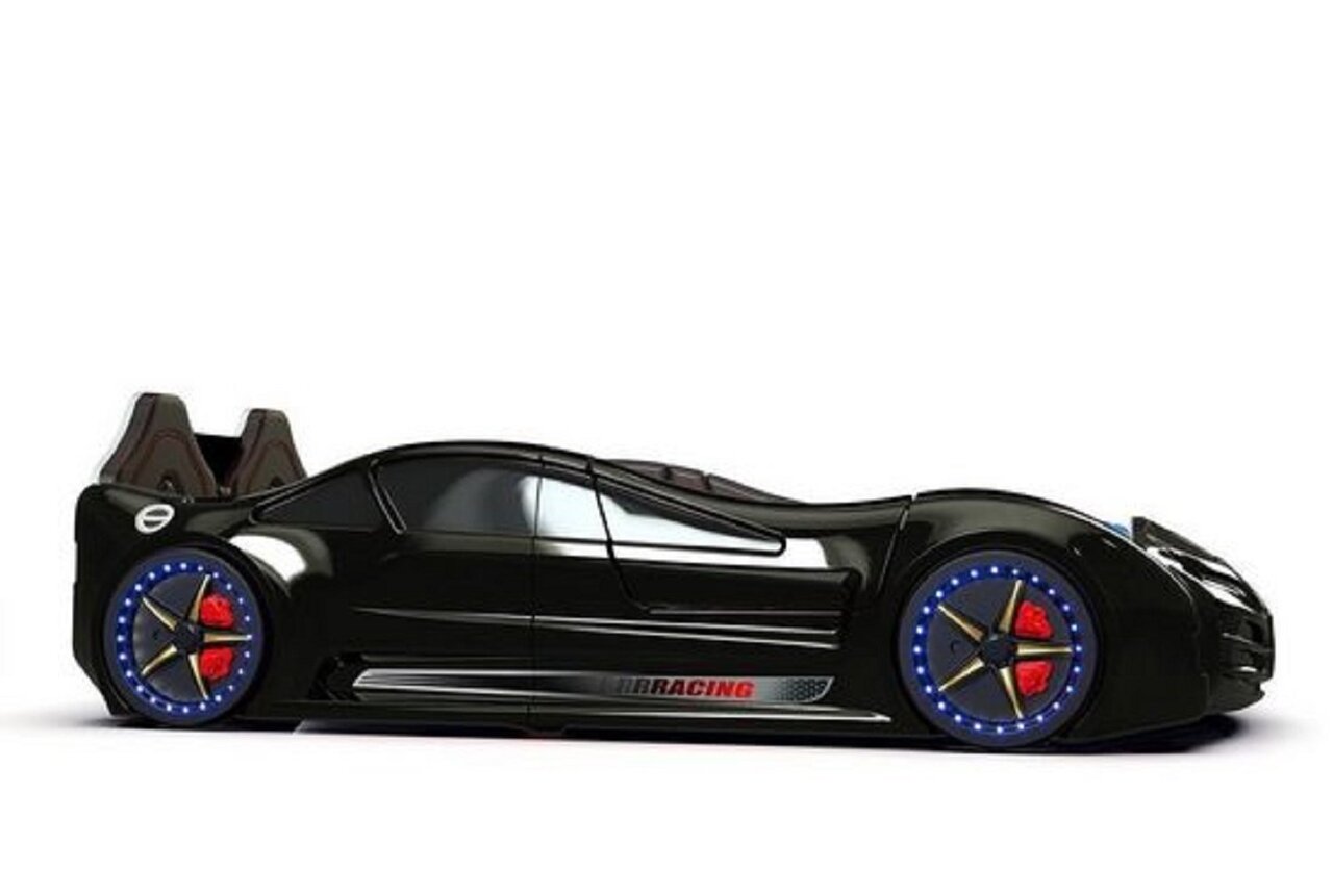 Autobett Racing XR 9 mit Flügeltüren - Kinderbett - Schwarz