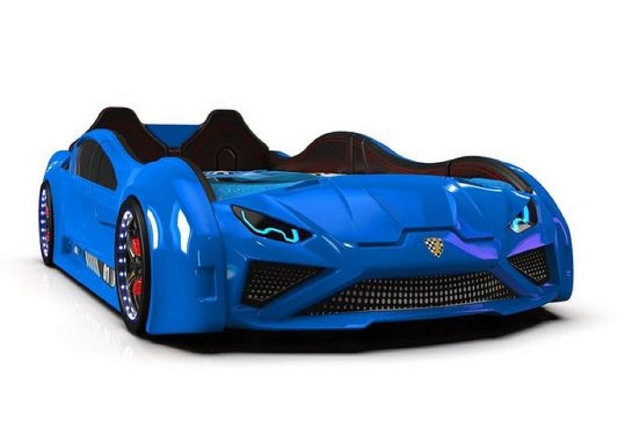Autobett Lambo mit Flügeltüren-Kinderbett -Blau