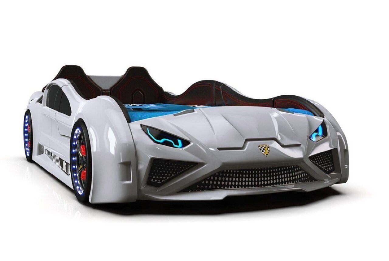 Autobett Lambo mit Flügeltüren-Kinderbett -Weiß