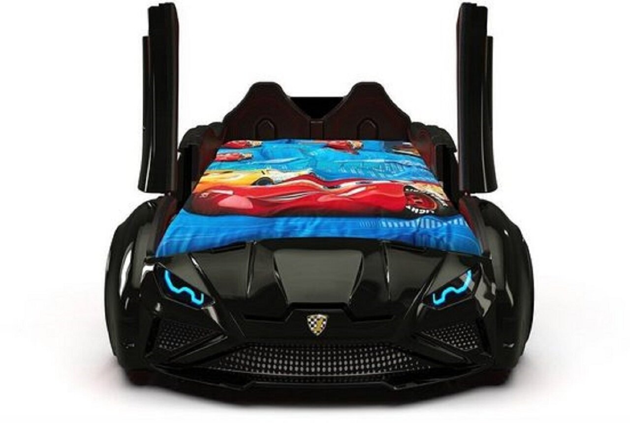 Autobett Lambo mit Flügeltüren-Kinderbett -Schwarz
