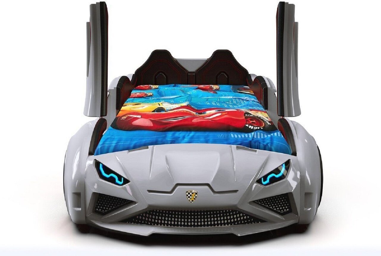 Autobett Lambo mit Flügeltüren-Kinderbett -Weiß