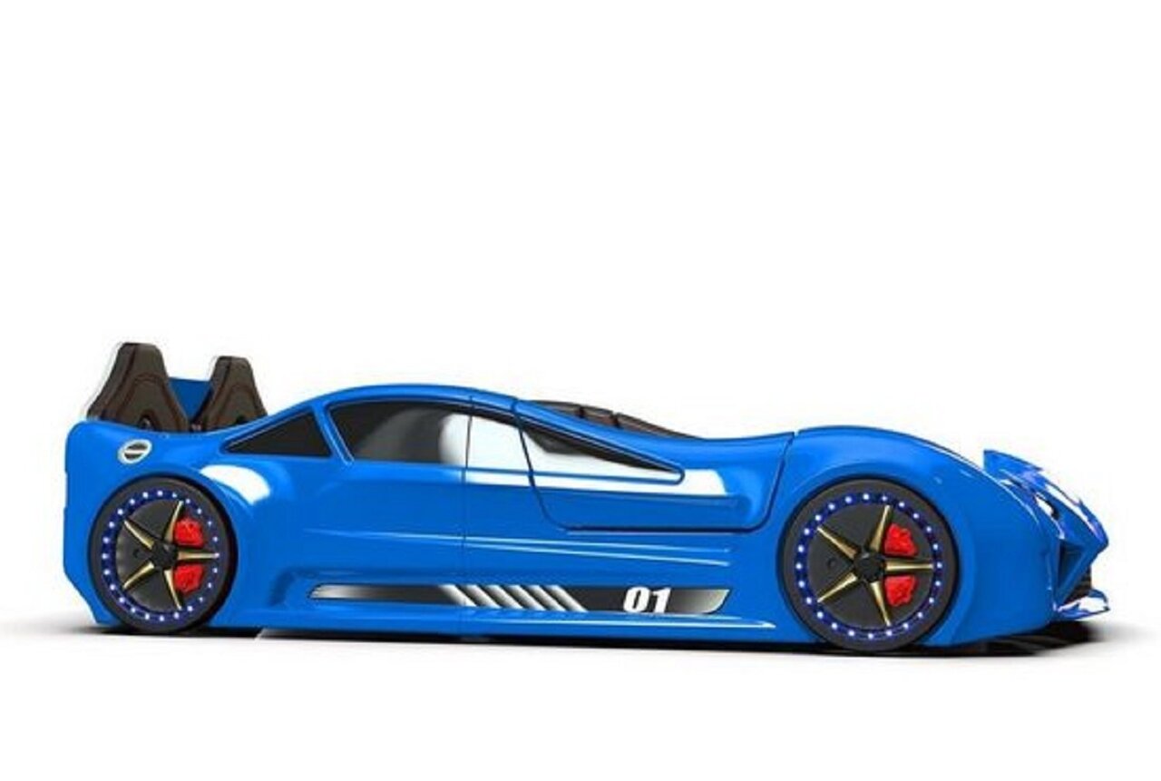 Autobett Lambo mit Flügeltüren-Kinderbett -Blau