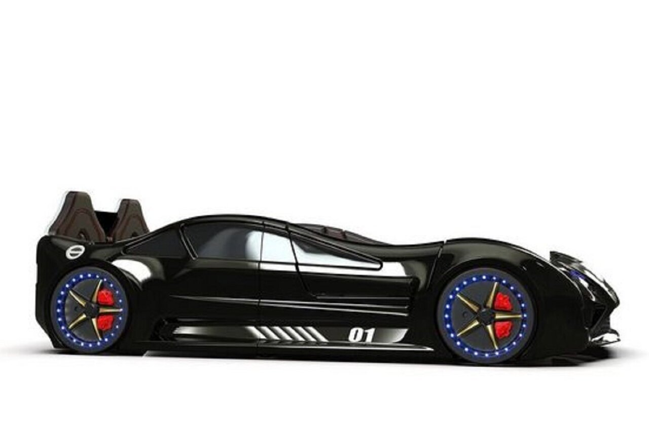 Autobett Lambo mit Flügeltüren-Kinderbett -Schwarz