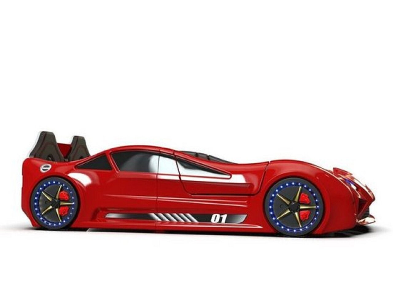 Autobett Lambo mit Flügeltüren-Kinderbett -Rot