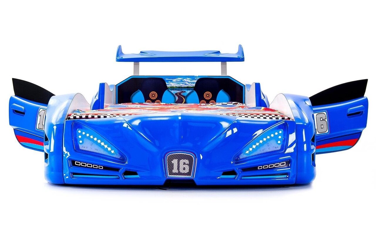 Autobett Veron XRF 3 Blau mit Türen-Kinderbett -Blau