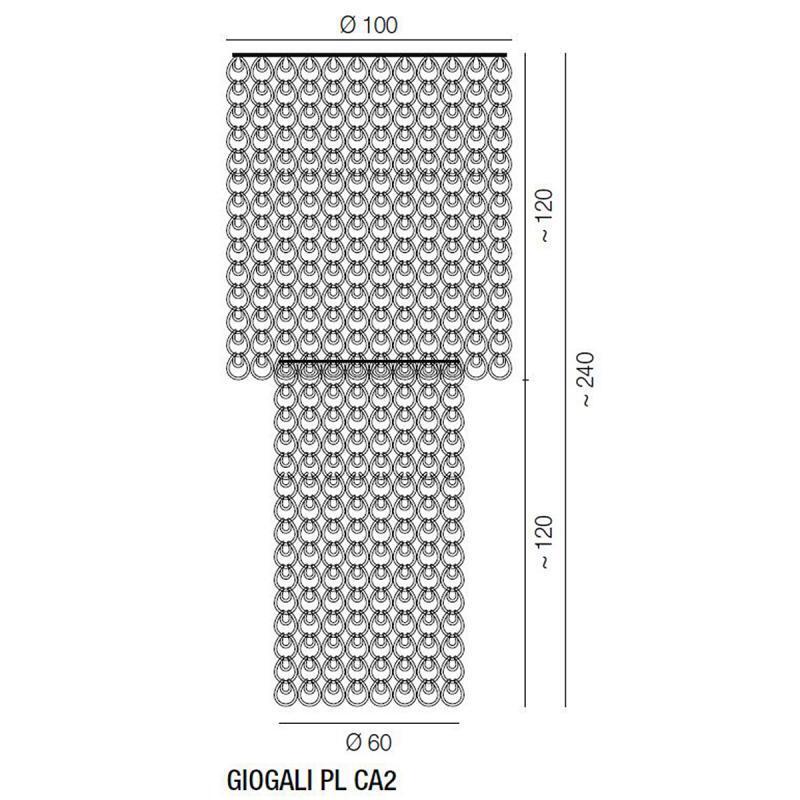 Vistosi Giogali PL CA2 Deckenleuchte - Design Angelo Mangiarotti