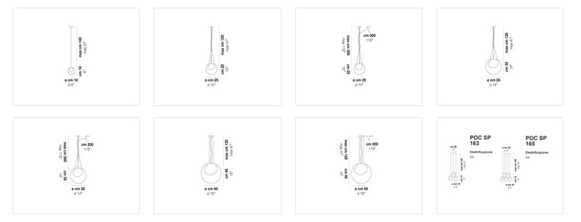Vistosi Poc SP Pendelleuchte aus Glas
