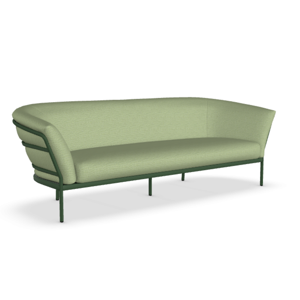 Fast Ria Soft 7622 - 2-Sitzer Sofa - Gestell 25-Dark Green / Stoffkissen PNME-Panama
