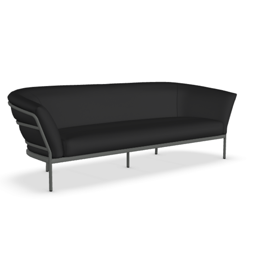Fast Ria Soft 7622 - 2-Sitzer Sofa - Gestell 20-Dark Blue / Stoffkissen SNE-Black