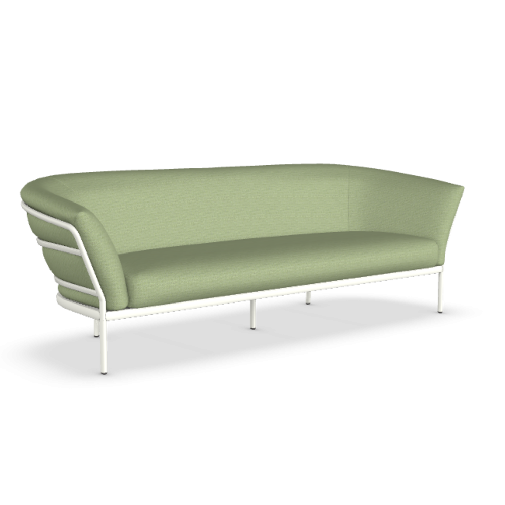 Fast Ria Soft 7622 - 2-Sitzer Sofa - Gestell 1-White / Stoffkissen PNME-Panama