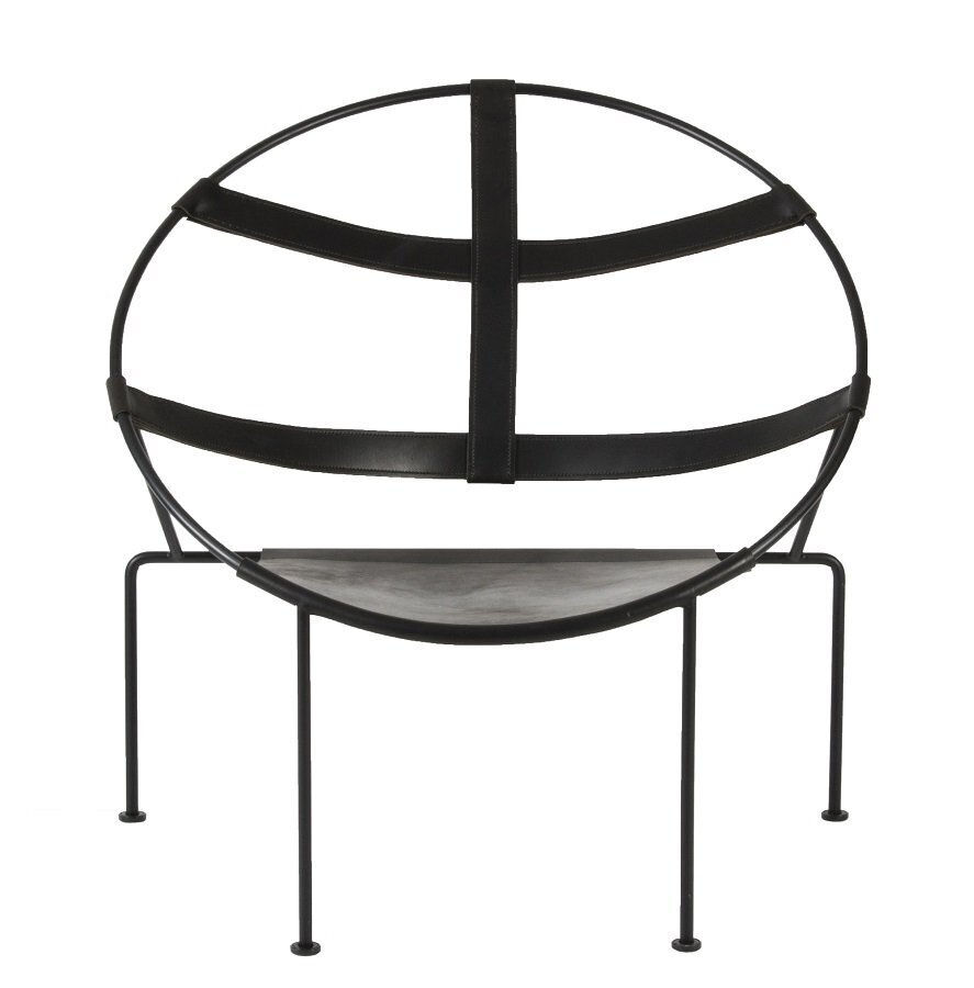 Objekto FDC1 Sessel / Leder & Stahl - Neuausgabe 50' - Schwarz