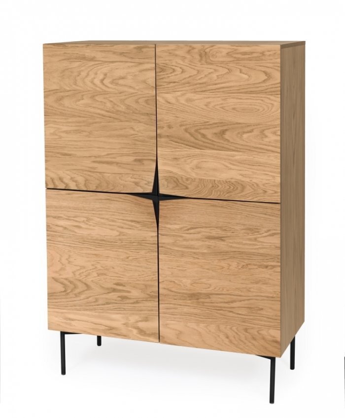 Morana Flop Highboard - Oak/Black