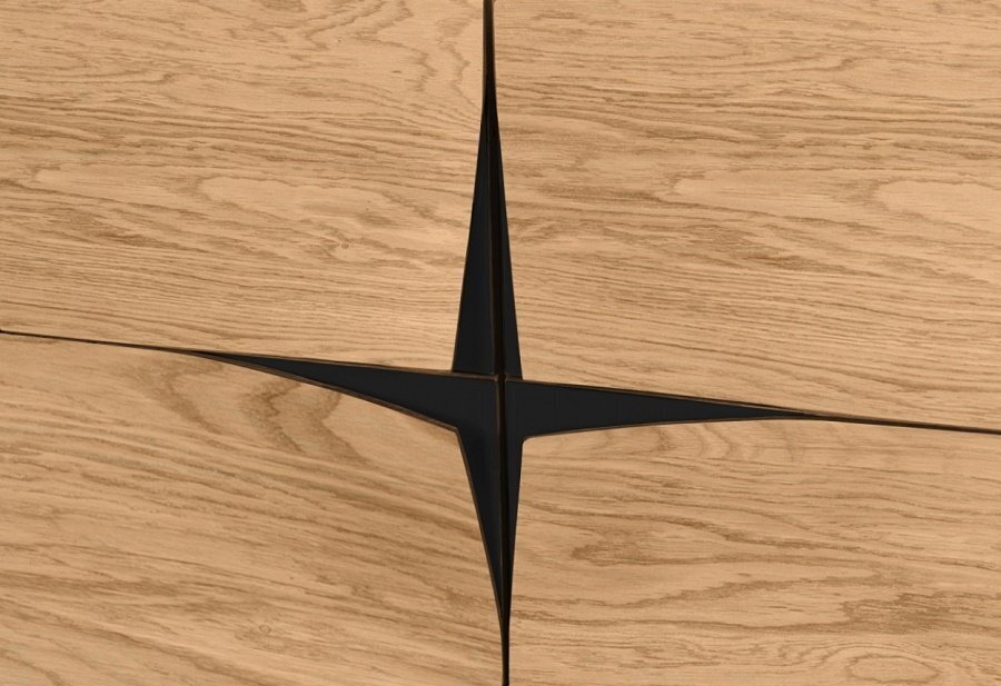Morana Flop Highboard - Oak/Black