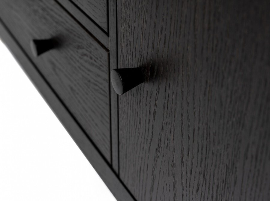 Morana Abbeywood Sideboard - Black Oak/Charcoal