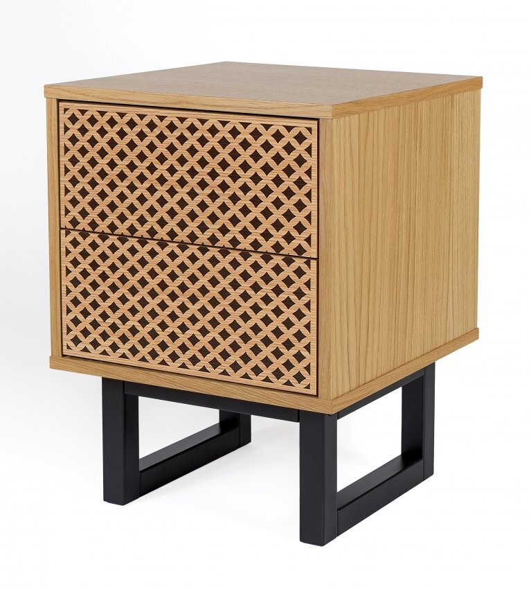 Morana Camden Bedside Diamond Print Oak