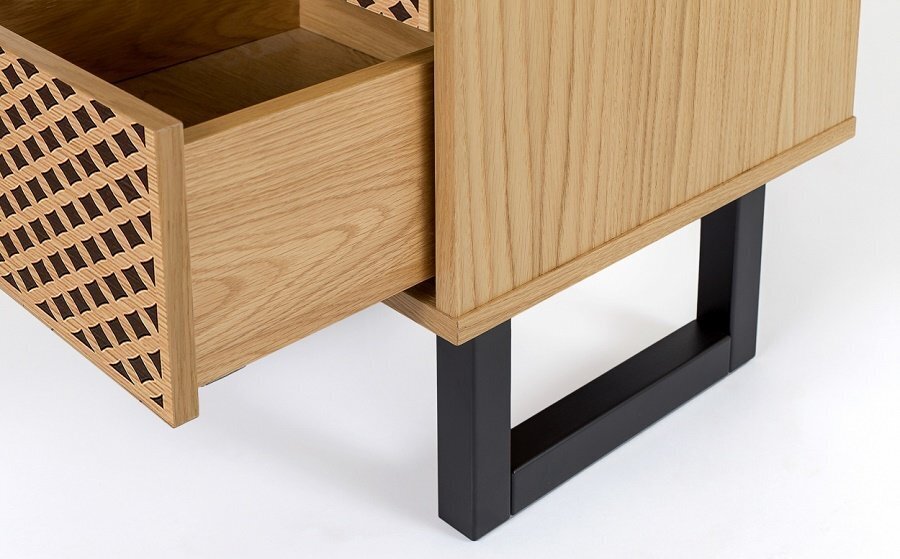 Morana Camden Bedside Diamond Print Oak