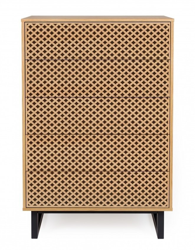 Morana Camden Bedroom Chest Diamond Print Oak