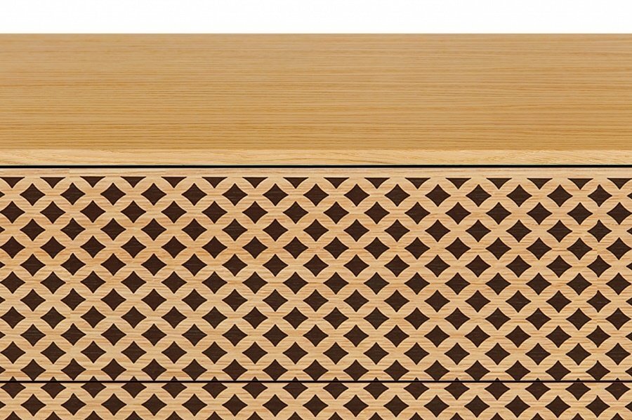 Morana Camden Bedroom Chest Diamond Print Oak