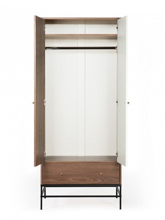 Morana Flora Wardrobe 2 Doors - Walnut White