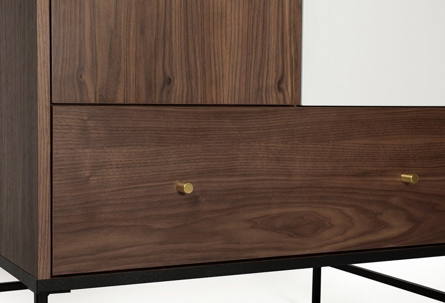 Morana Flora Wardrobe 2 Doors - Walnut White