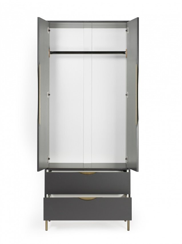 Morana Kobe Wardrobe 2 Doors - Grey