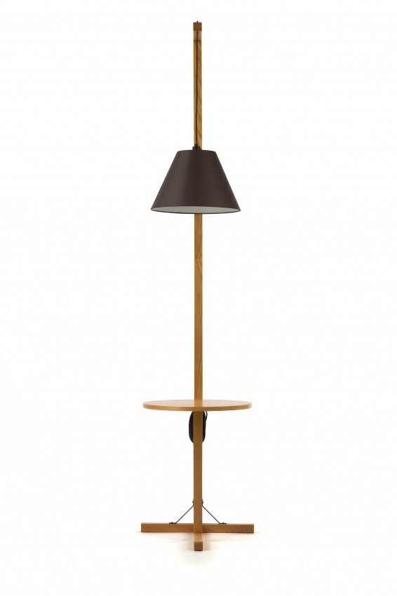 Morana Floor Lamp Table - Dark shade