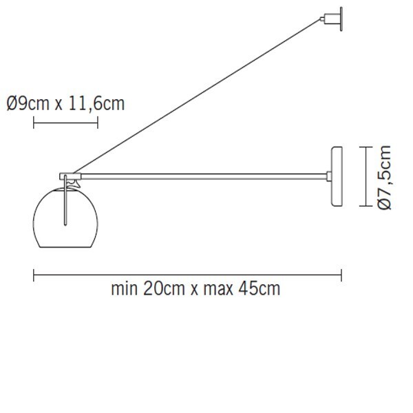 Fabbian Beluga Steel D05 Wandleuchte