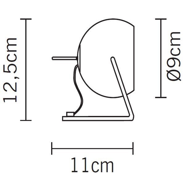 Fabbian Beluga Steel B05 Tischleuchte