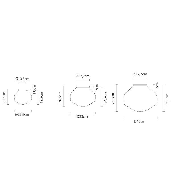 Fabbian Aérostat F27 Wand/ Deckenleuchte