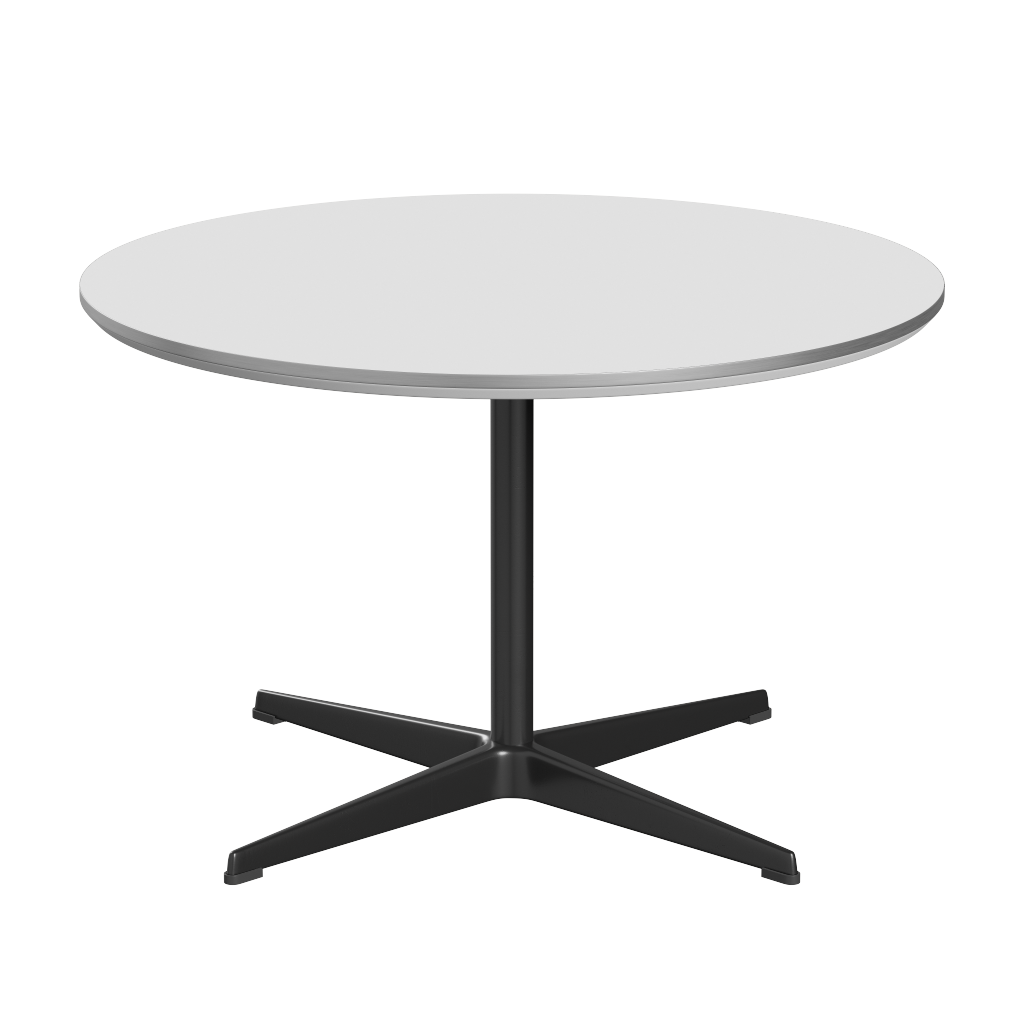 Fritz Hansen A222 Tischserie Säulenfuss - Black - Weiß (032)