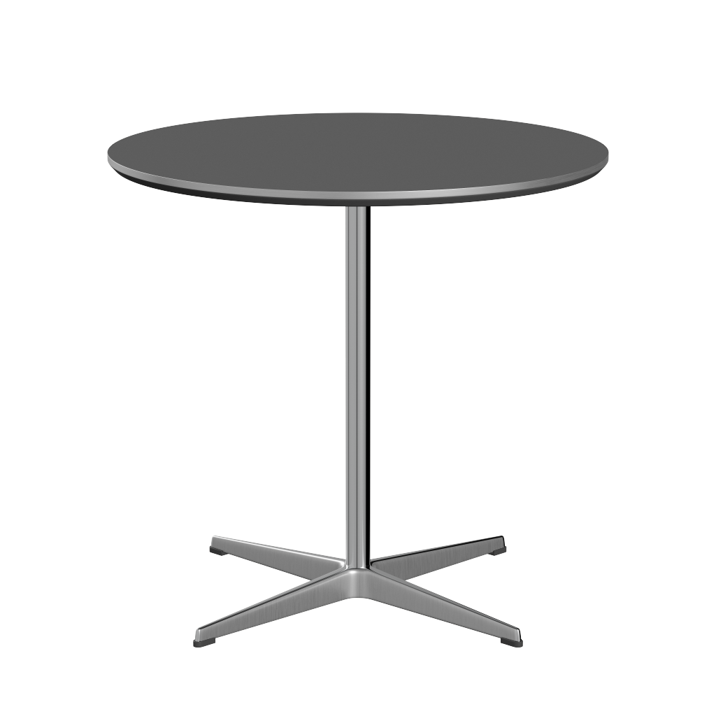 Fritz Hansen A622 Tischserie Säulenfuss -Satin Polierter Aluminium -Grey Bromo (724)