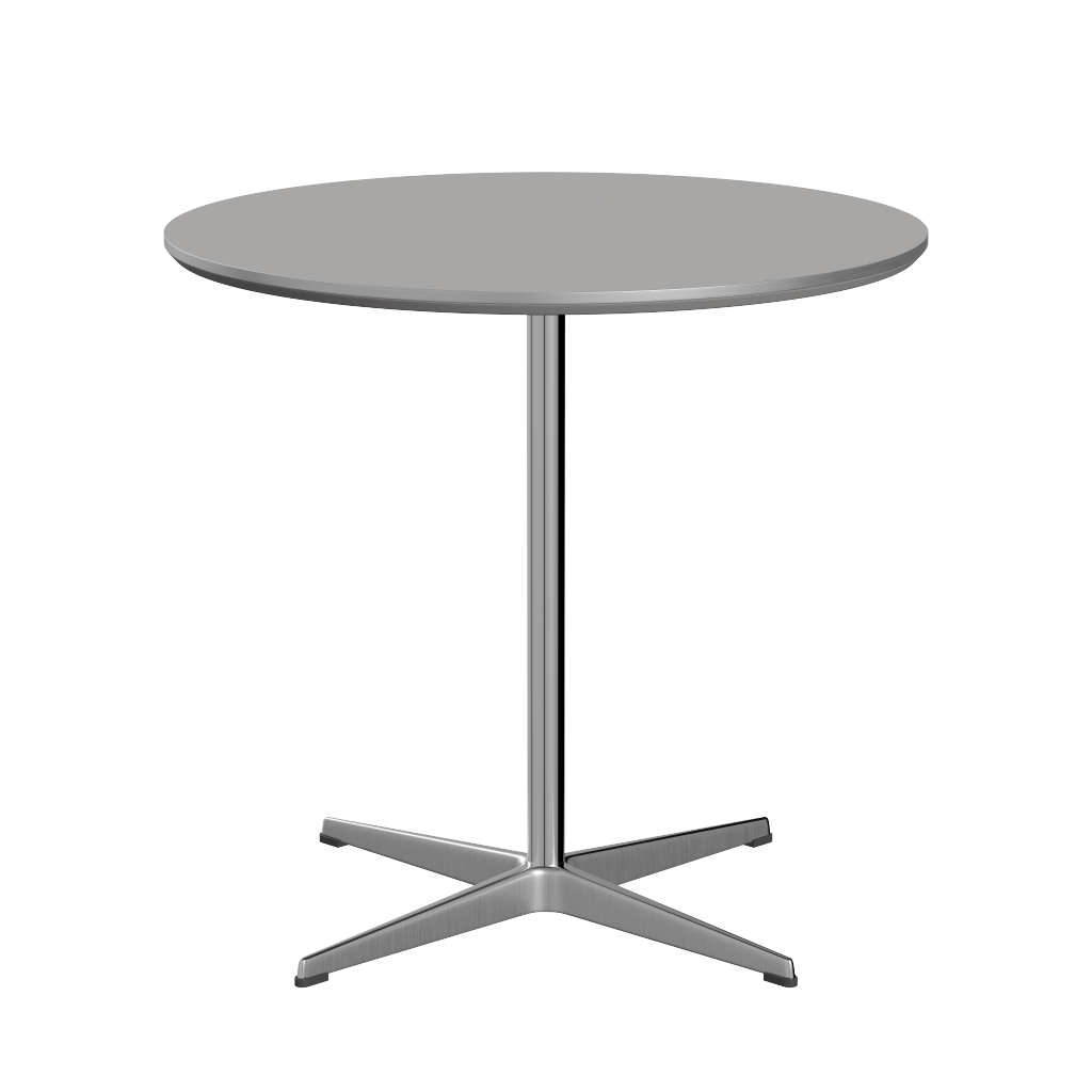 Fritz Hansen A622 Tischserie Säulenfuss -Satin Polierter Aluminium -Grey Efeso (725)
