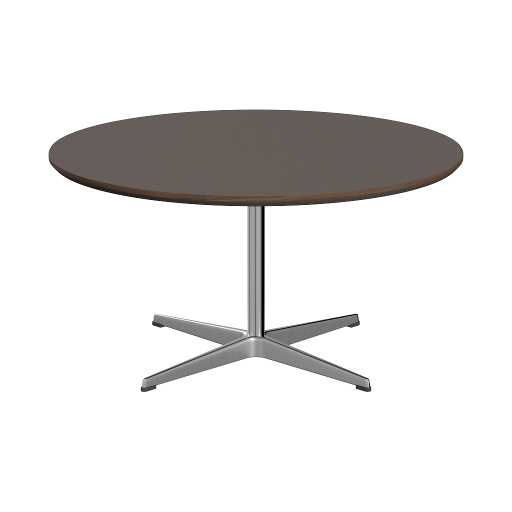 Fritz Hansen A223 Tischserie Säulenfuss - Satin Polierter Aluminium -Grau (718)