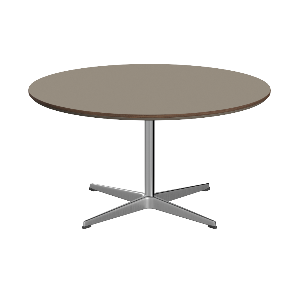 Fritz Hansen A223 Tischserie Säulenfuss - Satin Polierter Aluminium -Brown Ottawa (717)