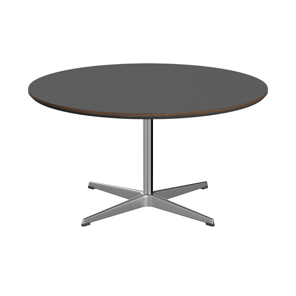 Fritz Hansen A223 Tischserie Säulenfuss - Satin Polierter Aluminium -Grey Bromo (724)
