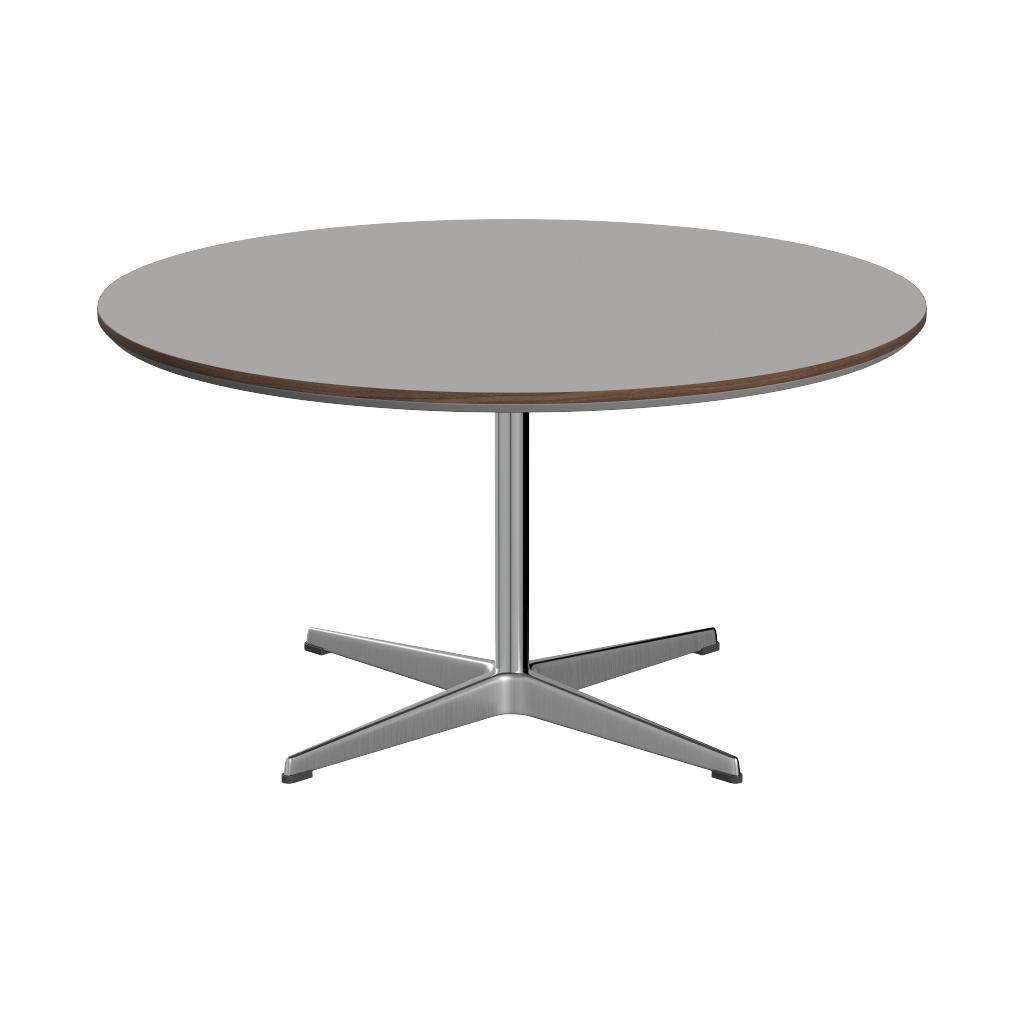 Fritz Hansen A223 Tischserie Säulenfuss - Satin Polierter Aluminiummn -Grey Efeso (725)