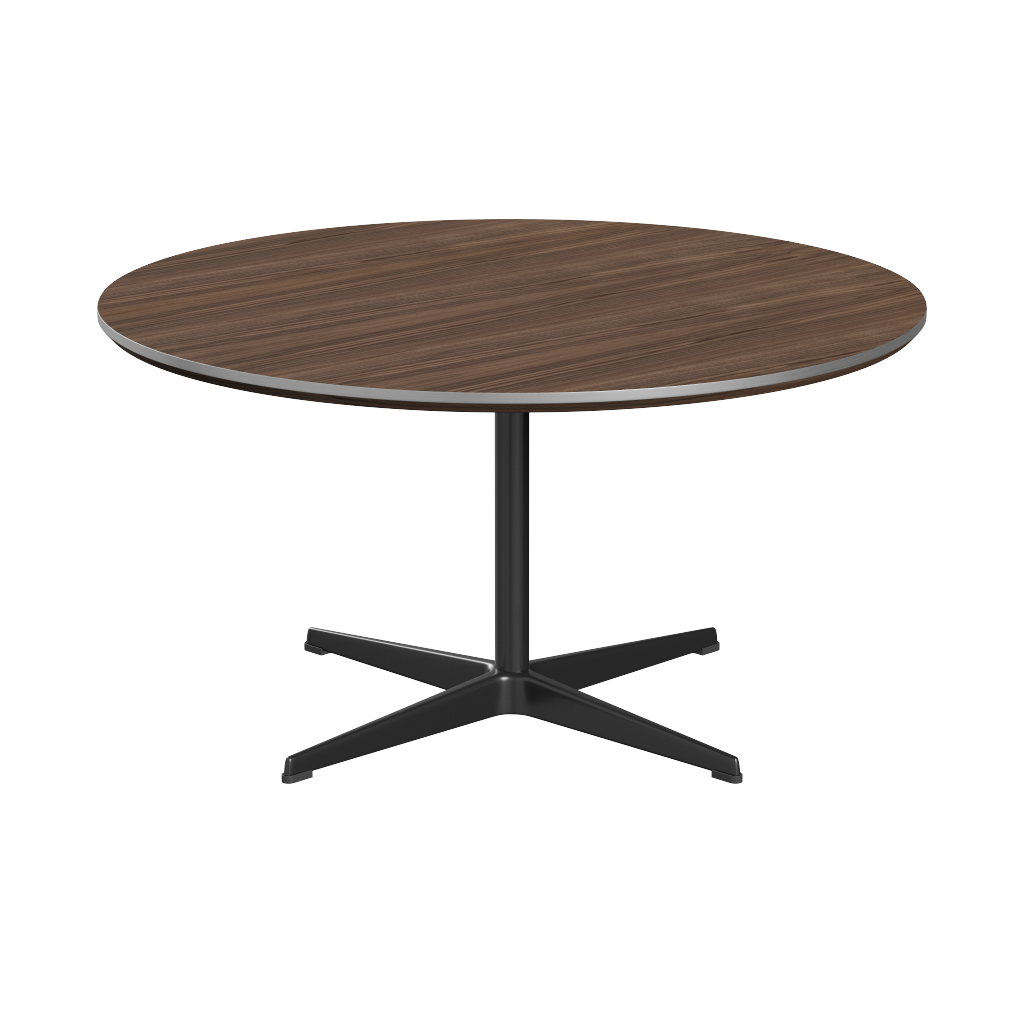 Fritz Hansen A223 Tischserie Säulenfuss - Black - Furnier Walnuss