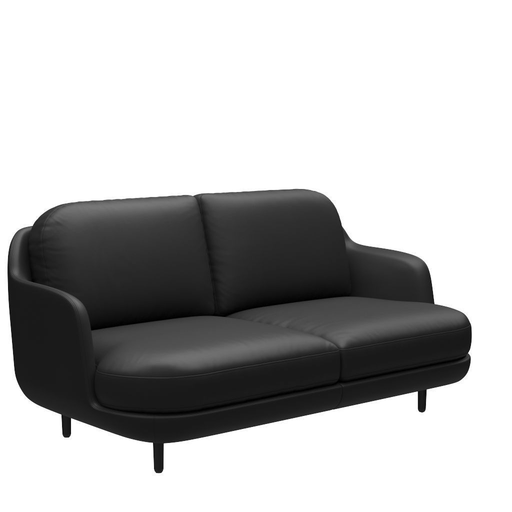 Fritz Hansen Lune™ JH200 -  2-sitzer Sofa - Soft-Black