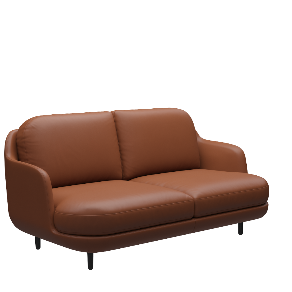 Fritz Hansen Lune™ JH200 -  2-sitzer Sofa - Soft-Cognac