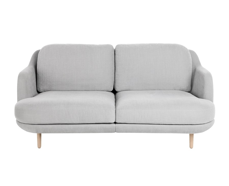 Fritz Hansen Lune™ JH200 -  2-sitzer Sofa - Stoff, Linara 2494/324, Eucalyptus
