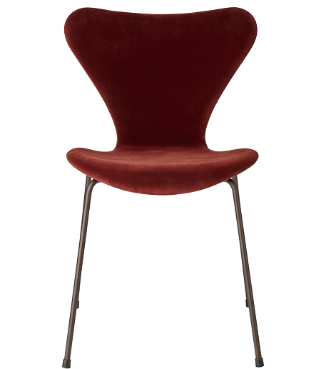 Fritz hansen Serie 7™ 3107 Vollpolsterung Samt -  AUTUMN RED