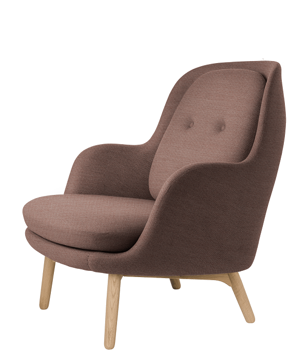 Fritz Hansen Fri™ JH5 Loungesessel aus Stoff - ORANGE & RED