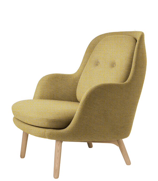 Fritz Hansen Fri™ JH5 Loungesessel aus Stoff - YELLOW
