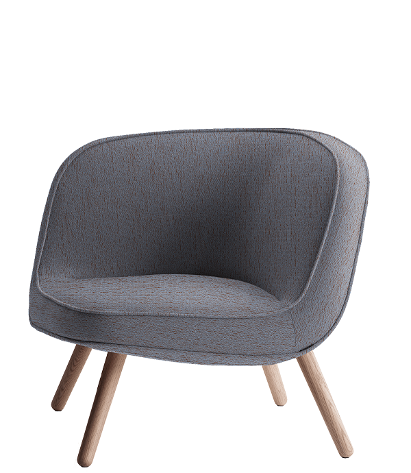Fritz Hansen VIA57™ BI01 Lounge sessel stoff - ORANGE/BLUE