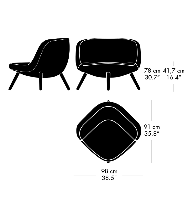 Fritz Hansen VIA57™ BI01 Lounge sessel stoff - 